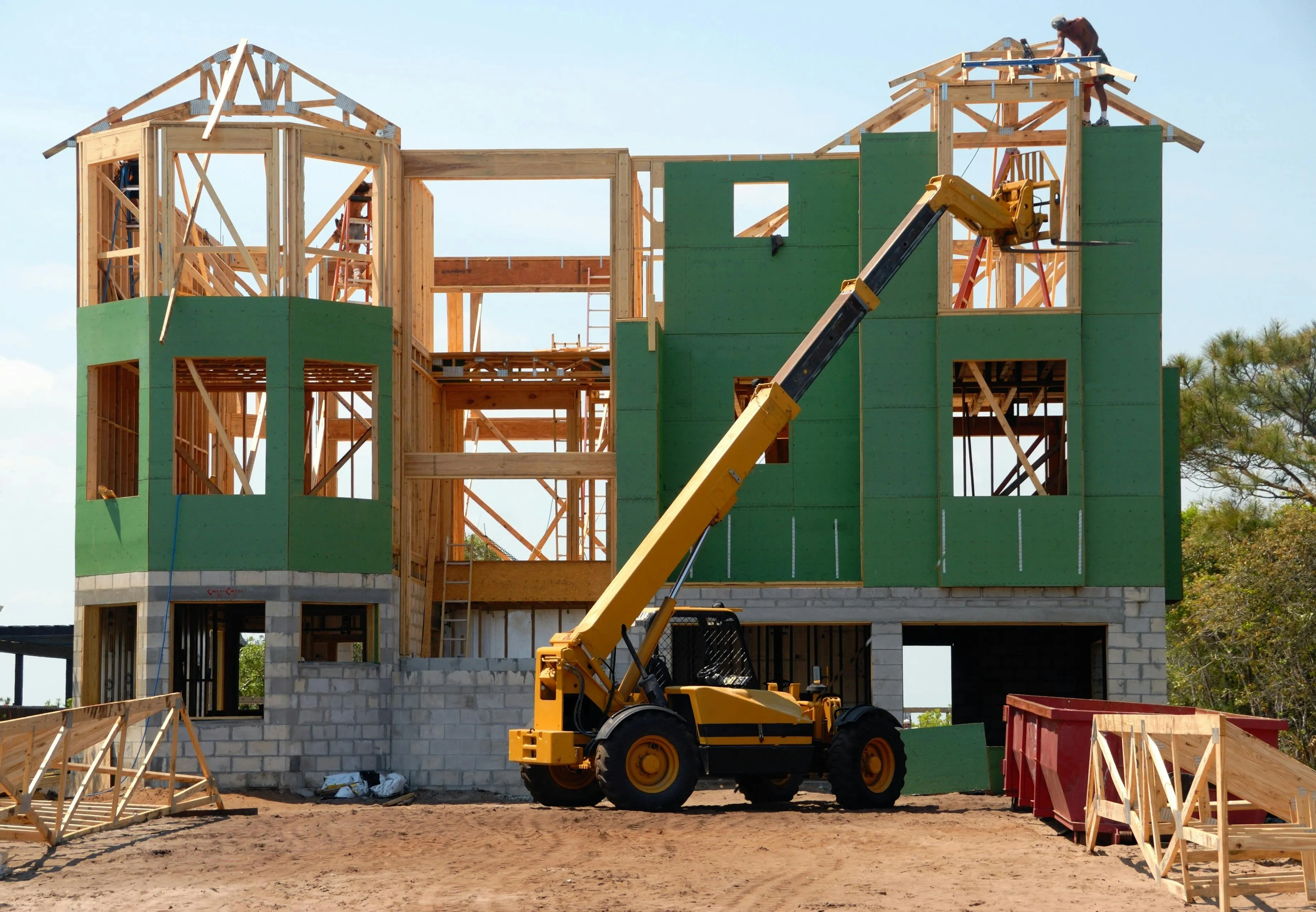 image of construction worker on construction site