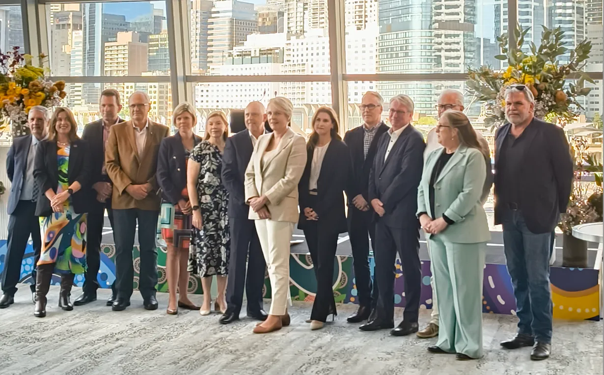 Tanya and ministers at Nature Positive Summit Sydney 2024 during TNFD early adopters announcement