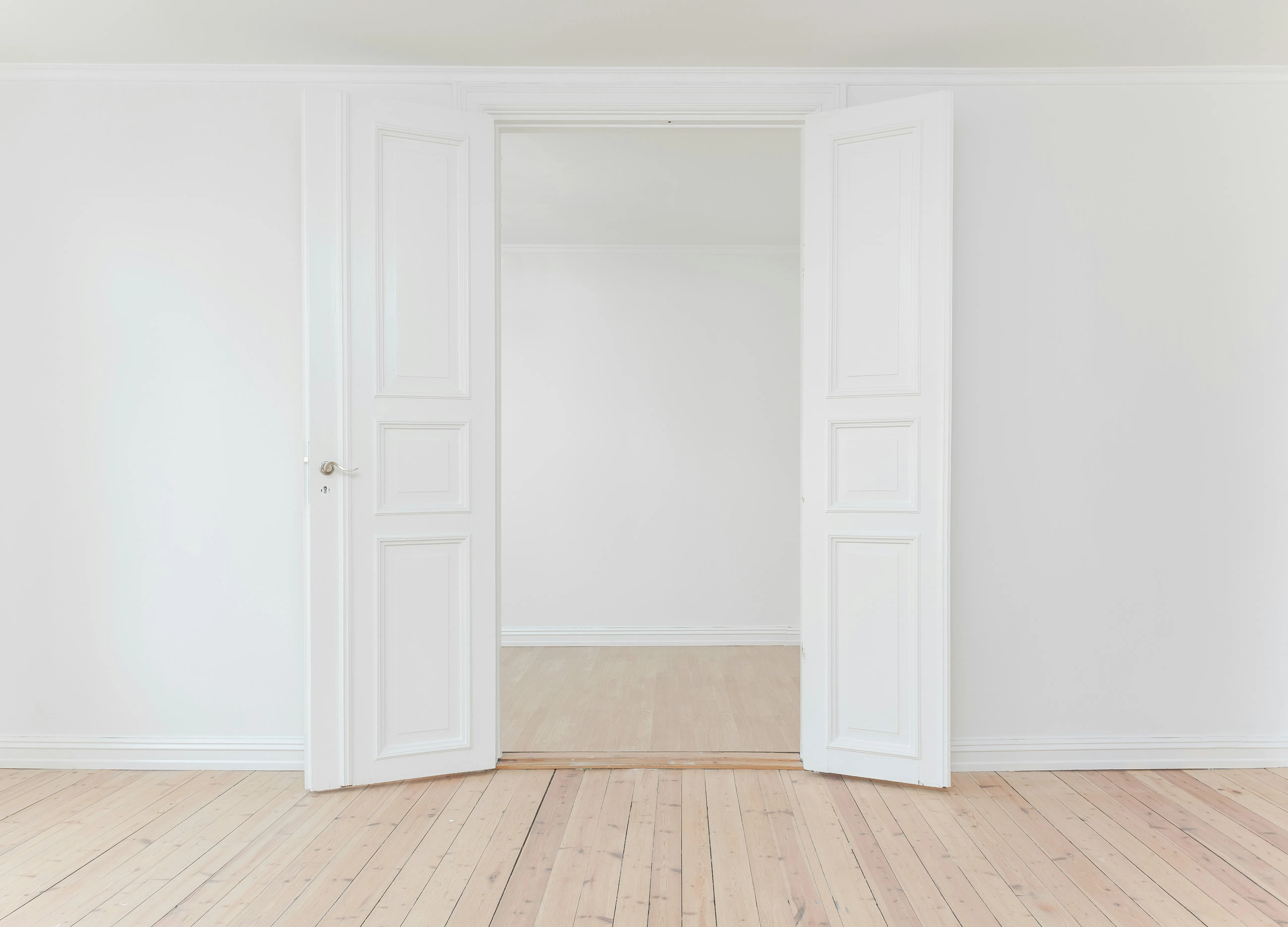image of a white door of a home
