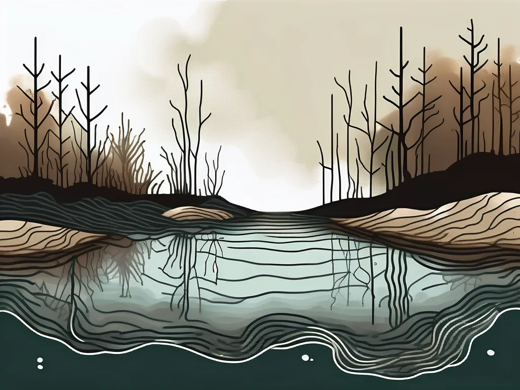 Image of a diminished landscape with a river