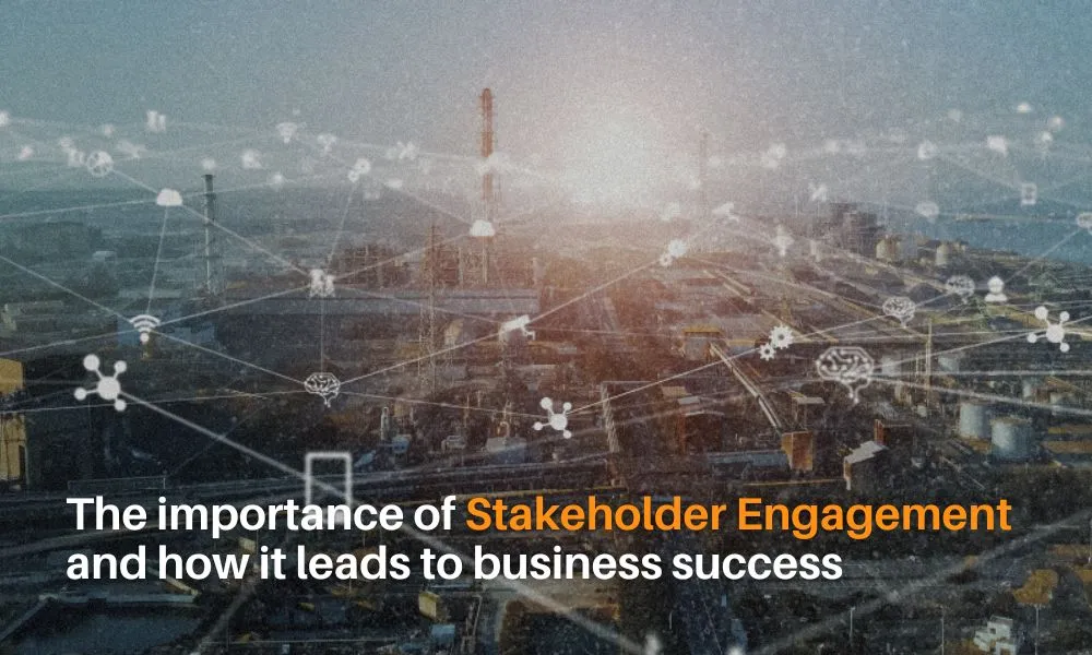 image of business connections and stakeholder relationship